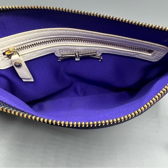 Henri Bendel Leather Gold-Tone Chain Signature Clutch - Picture 7 of 9